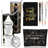 Domensi 6-pcs gift set tumbler with accessories showcases thoughtful employee appreciation gifts for coworkers.