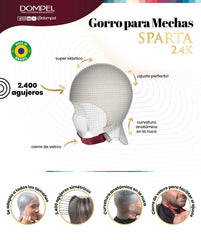 DOMPEL Sparta 2.4K cap curved design shows ergonomic fit.