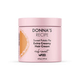 Donna's Recipe Sweet Potato Pie Hair Cream bottle offers lightweight hydration for curls.