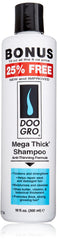 DOO GRO Mega Thick Growth Shampoo bottle showing stronger strands and thicker hair
