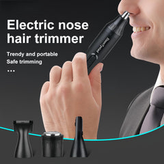 DoonTyxiad 4-in-1-trimmer-heads enable versatile grooming across nose, ears, brows, and face.
