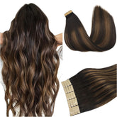 DOORES 18-inch balayage tape-in extensions blend naturally for day-to-night wear