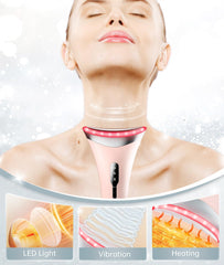 Dopsikn pink color lights on device demonstrate therapy options for skin vitality