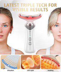Dopsikn portable facial massager demonstrates convenient travel-ready design.