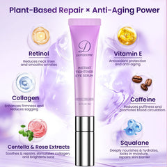 Doracome eye serum texture appears clear and non-tacky for comfortable wear.
