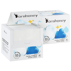 Dorahoney disposable face towels 12x12 size for oversized cleansing sessions