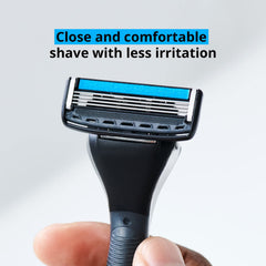 Dorco Pace 4 Pro in hand highlights comfortable grip during daily shaving.