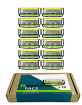 Dorco Pace 6 Pro refills close-up shows six blades for smoother shaving.