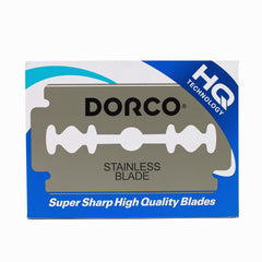 Dorco ST300 close-up shows platinum coating enhances blade longevity