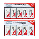 Dorco ST301 platinum extra blades closeup showing precision edge for a smooth shave.
