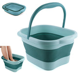 DoroSun collapsible foot bath folded for compact storage after use