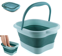 DoroSun collapsible foot bath folded for compact storage after use