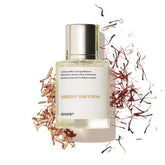 Dossier Ambery Saffron bottle front view for versatile daily fragrance with all-day wear.