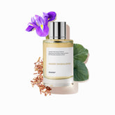 Dossier eau de parfum woody sandalwood bottle on display, versatile unisex fragrance for daily confidence.