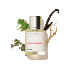 Dossier Woody Oakmoss bottle front for everyday luxury fragrance.