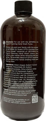 DoTERRA On Guard foaming hand wash refill bottle side view highlighting gentle cleansing for sensitive skin.
