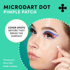 Dots for Spots salicylic-acid-exfoliation patch edge for gentle acne clearing.