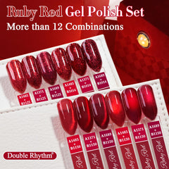 Double Rhythm 15ml gel polish bottle demonstrates vibrant color and smooth coverage.