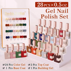 Double Rhythm 24pcs gel polish closeup highlights vibrant pigmentation and smooth coverage.