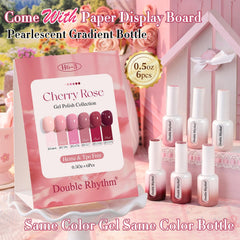Double Rhythm color swatches display shade range for quick nail design ideas.