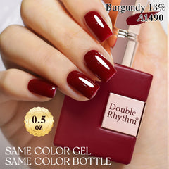 Double Rhythm jelly gel polish application steps for easy layering and curing