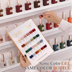 Double Rhythm gel polish shine closeup emphasizes brilliant shine and flawless finish.