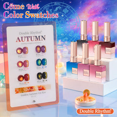 Double Rhythm golden autumn brown swatch showing rich shimmer and pigment depth
