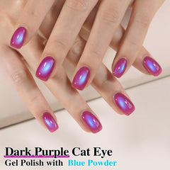 Double Rhythm holographic glitter navy pigment highlights breathtaking sparkle for glamorous nails.