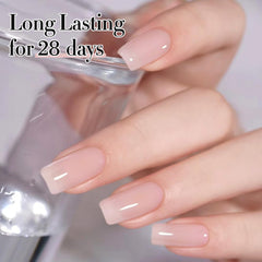 Double Rhythm jelly gel texture highlighting creamy finish for elegant nails.