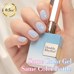 Double Rhythm nail-art beginner-friendly design promotes quick, mess-free DIY manicures.