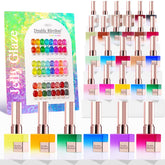 Double Rhythm Neon Jelly Collection bottle closeup shows vibrant colors for at-home manicures.