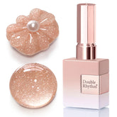 Double Rhythm nude pink B1171 bottle closeup shows premium design and glossy finish.