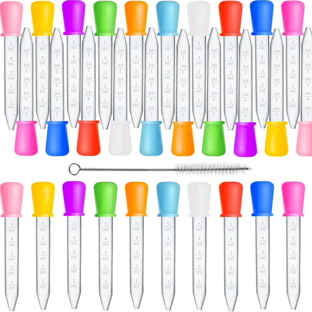 DoubleWood 5ml liquid droppers set with clear measurements for precise dispensing.