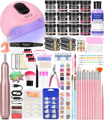 DouborQ acrylic nail art kit at-home setup for professional-looking manicures.