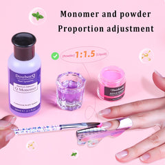 DouborQ acrylic nail brush detail for precise, smooth acrylic application.