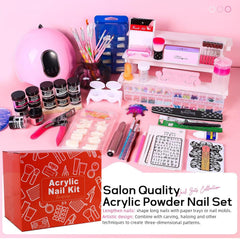DouborQ nail art manicure set with lamp for salon-quality results at home.