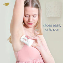 Dove 0-percent aluminum deodorant stick scent swirl conveys pomegranate-verbena freshness.