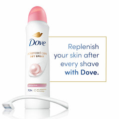 Dove Advanced Care underarm application shown for shaving-friendly use