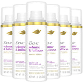 Dove Advanced Dry Shampoo travel-size bottle six-pack delivers refreshed roots and volume.