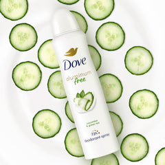 Dove cucumber-green-tea label close-up highlights refreshing scent.