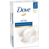 Dove Beauty Bar white 4 oz packaging, showcasing classic moisturizing formula for daily use.