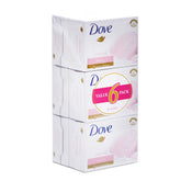 Dove Beauty Cream Bar Soap in pink hue creates soft, radiant skin with gentle cleansing.