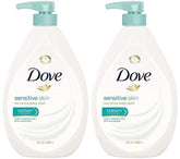 Dove Body Wash Sensitive Skin Pump bottle highlighting NutriumMoisture for deep hydration