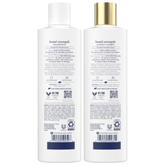 Dove Bond Strength Conditioner bottle front highlights smoothing, fortifying formula for resilient hair