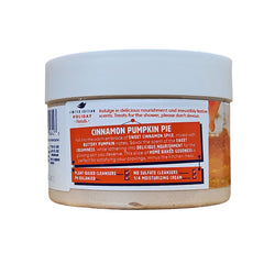 Dove Cinnamon Pumpkin Pie Body Scrub foam lather showcasing festive scent and gentle exfoliation.