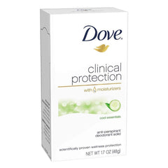 Dove Clinical Protection Cool Essentials 3-Pack bottle provides all-day freshness and protection.