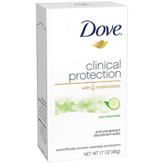 Dove Clinical Protection Cool Essentials bottle provides long-lasting protection for daily use.