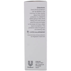 Dove Clinical Protection Original Clean packaging sideview highlighting compact design