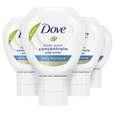 Dove Concentrate Refill box packaging highlights recyclable materials for sustainable care.