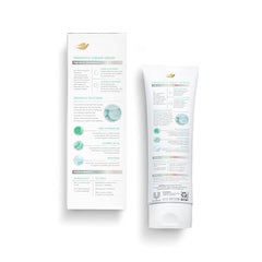 Dove Cream Serum texture swirl demonstrates lightweight, fast-absorbing formula for daily use.